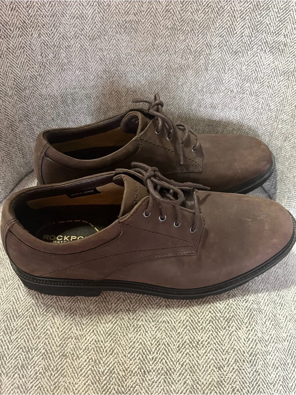 Rockport Waterproof Brown Leather Oxford Shoes Men’s Size 10.5 M APM2703X